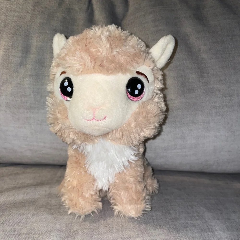 KELLYTOY RUSS MAKE SOMEONE HAPPY LIL PEEPERS LLAMA FLUFFY PLUSH 8”